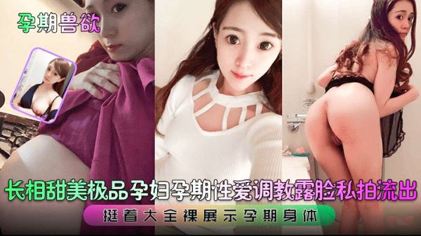 极品甜孕娘私拍流出！挺大肚全裸展示淫荡巨乳，孕期欲火调教激战全程露脸
